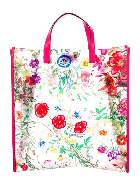 gucci yellow floral bag|Gucci clear tote bag.